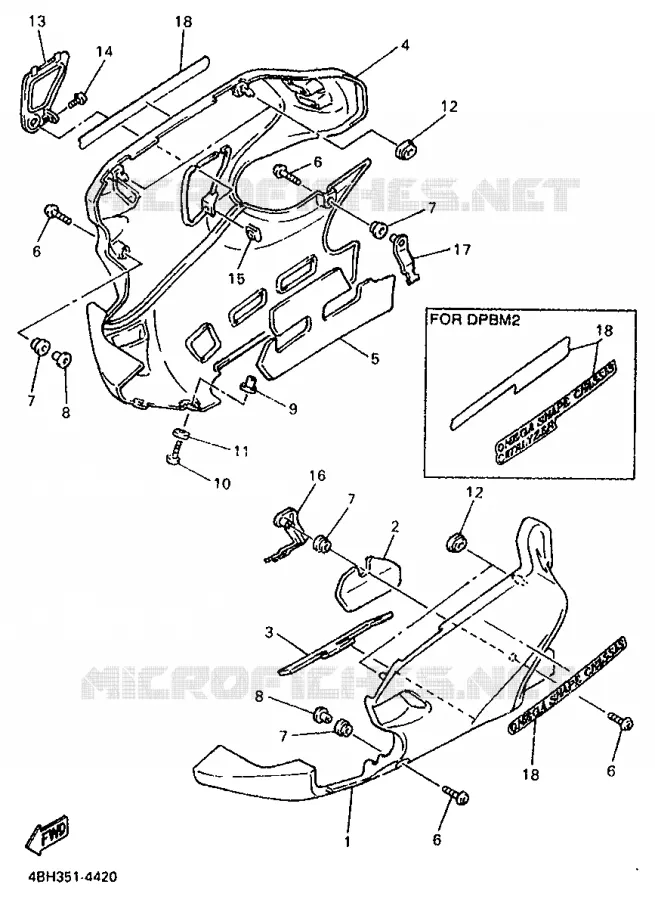 ALTERNATIEF SPATBORD Yamaha MOTO 1000 1994 GTS  GTS1000