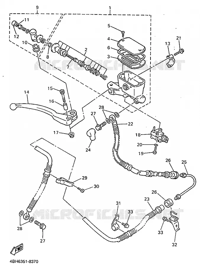 POMP VOOR Yamaha MOTO 1000 1998 GTS  GTS1000