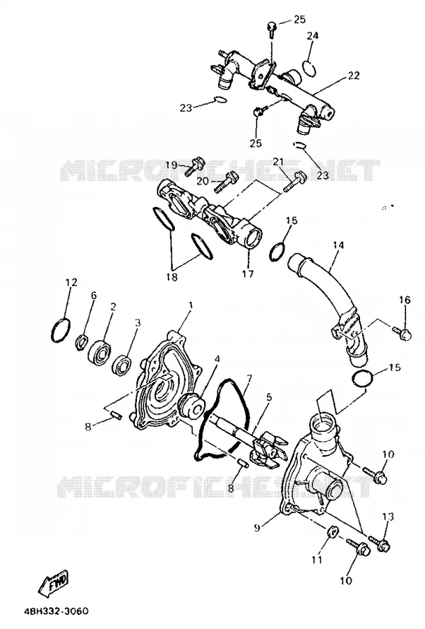 WATERPOMP Yamaha MOTO 1000 1993 GTS ABS  GTS1000A