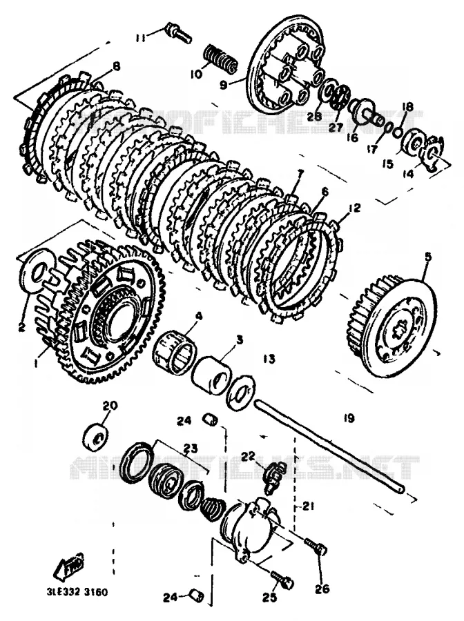 STARTMOTOR KOPPELINGS Yamaha MOTO 1000 1994 GTS ABS  GTS1000A