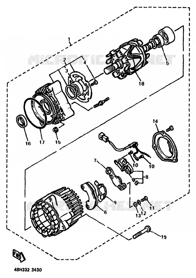 DYNAMO Yamaha MOTO 1000 1994 GTS ABS  GTS1000A