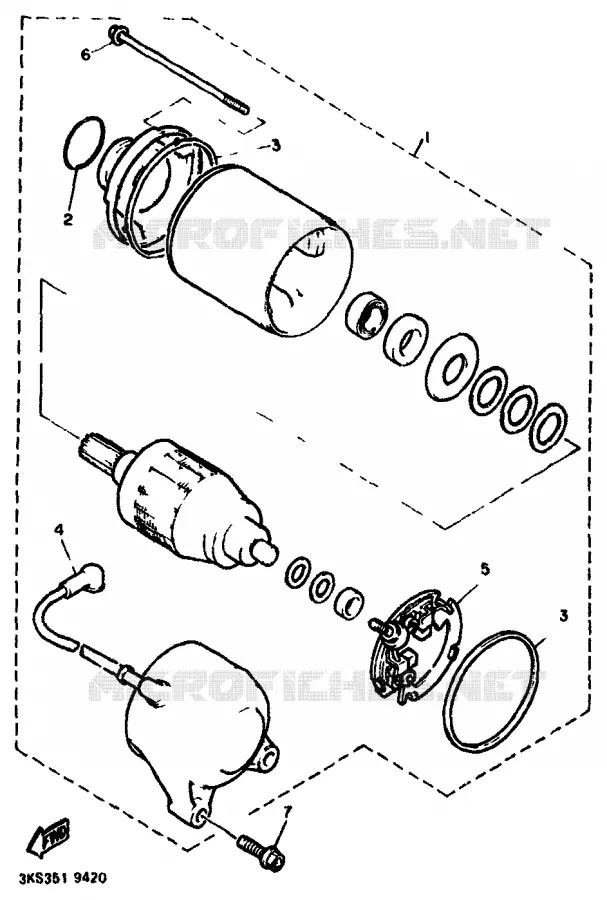 STARTMOTOR Yamaha MOTO 1000 1994 GTS ABS  GTS1000A