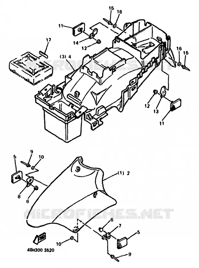 OPTIONELE ONDERDELEN - CHASSIS - FOR AUSTRIA Yamaha MOTO 1000 1994 GTS ABS  GTS1000A