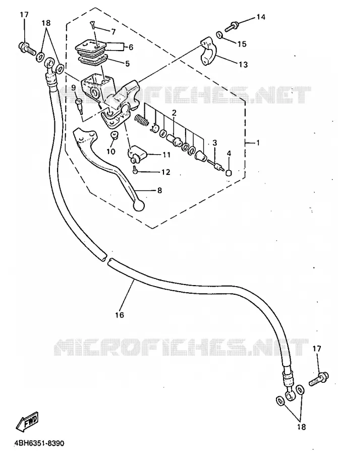POMP VOOR 3 Yamaha MOTO 1000 1998 GTS ABS  GTS1000A