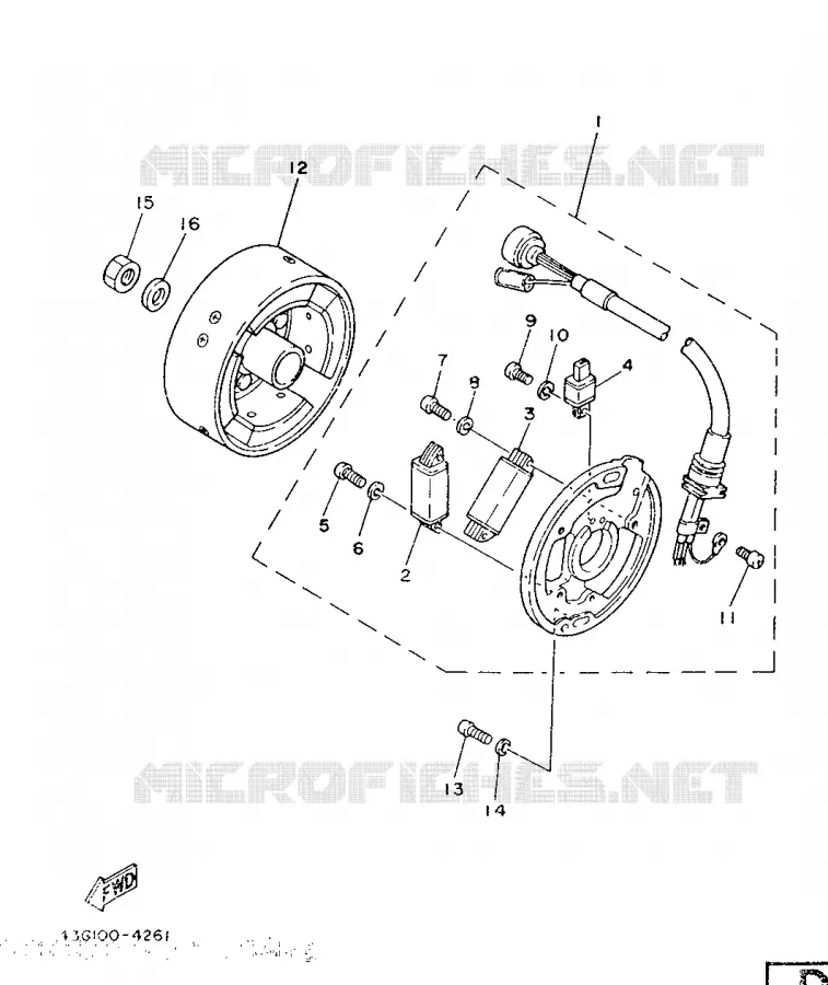 DYNAMO Yamaha MOTO 200 1986 IT  IT200