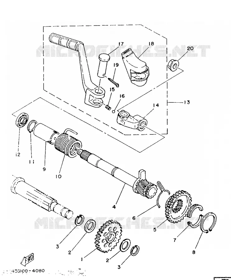 STARTMOTOR Yamaha MOTO 200 1986 IT  IT200