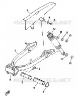 ACHTER SCHOKBREKER voor Yamaha ME50 1989