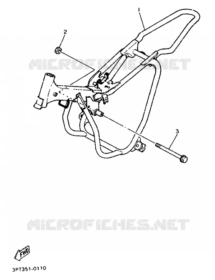 FRAME Yamaha MOTO 50 1994 PW  PW50