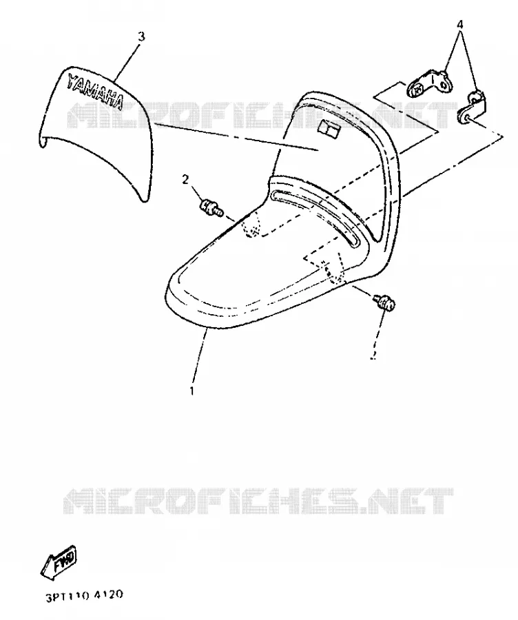 VOORSPATBORD Yamaha MOTO 50 1994 PW  PW50