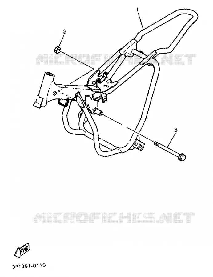 FRAME Yamaha MOTO 50 1998 PW  PW50