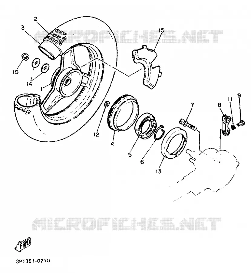ACHTERWIEL Yamaha MOTO 50 1998 PW  PW50