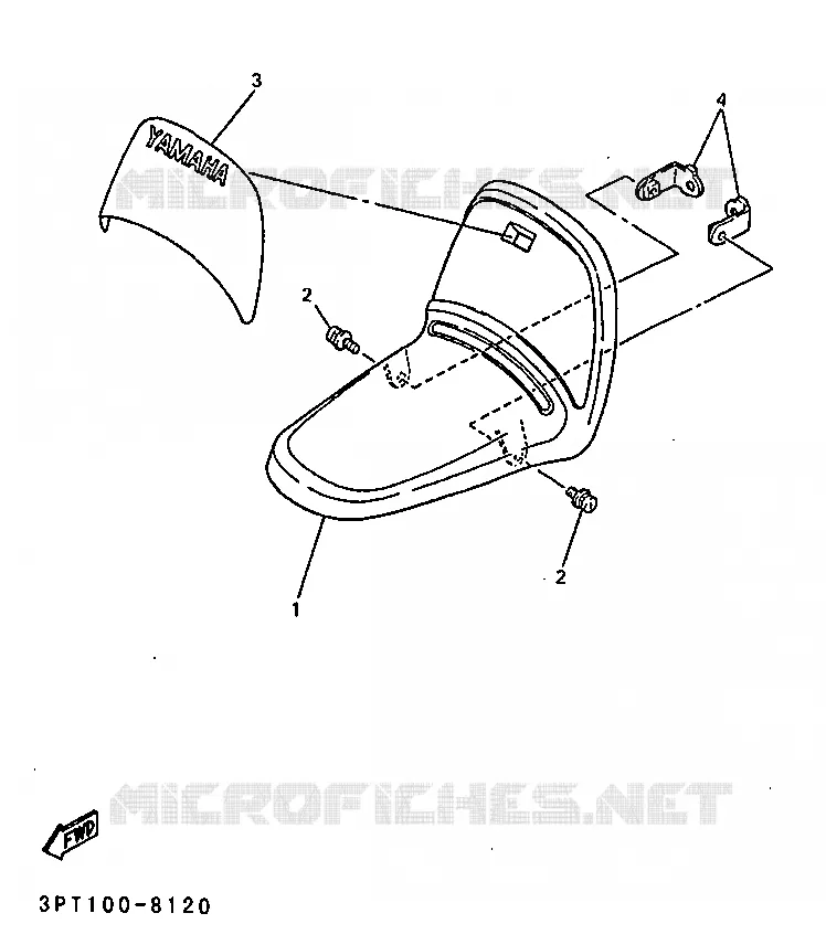 VOORSPATBORD Yamaha MOTO 50 1998 PW  PW50