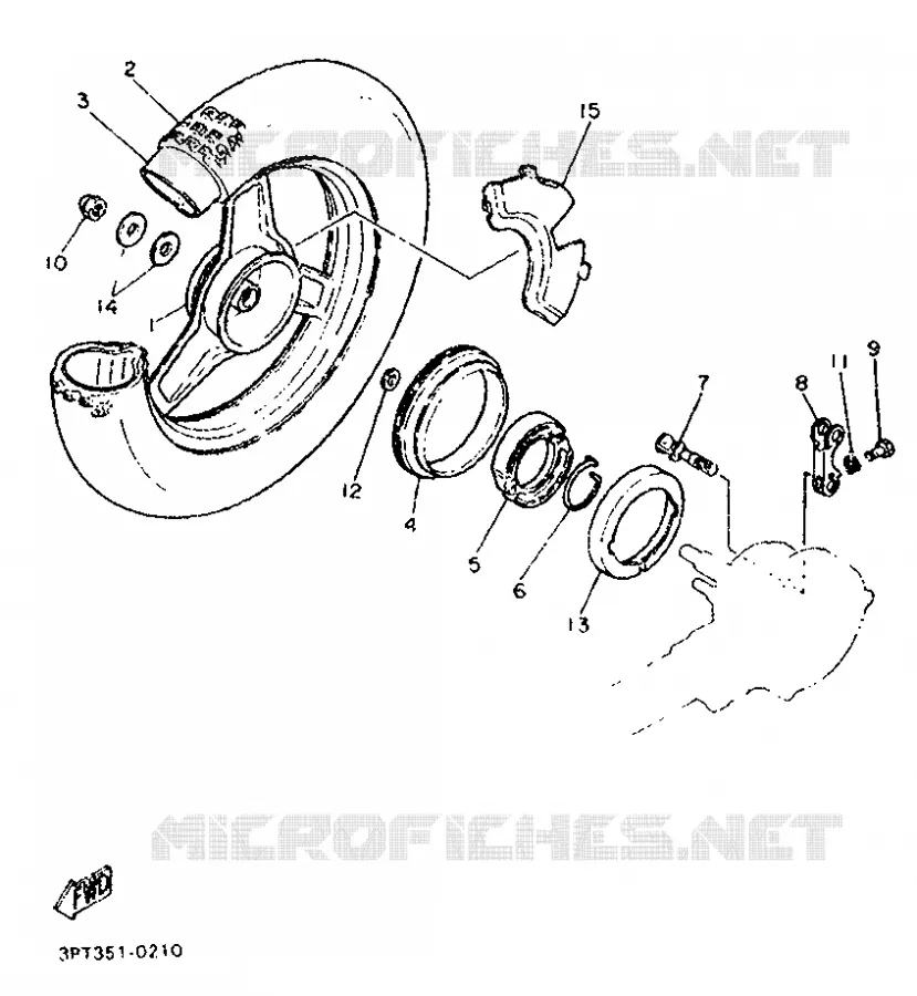 ACHTERWIEL Yamaha MOTO 50 1998 PW  PW50