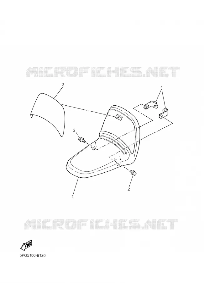 VOORSPATBORD Yamaha MOTO 50 2003 PW  PW50