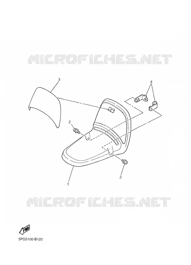 VOORSPATBORD Yamaha MOTO 50 2007 PW  PW50