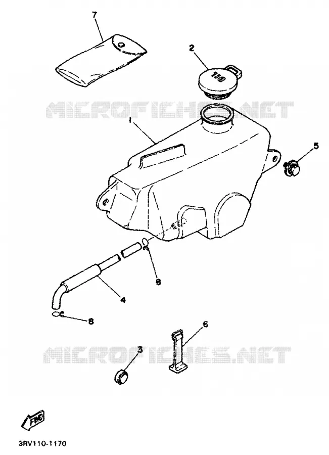 TANK Yamaha MOTO 80 1994 PW  PW80