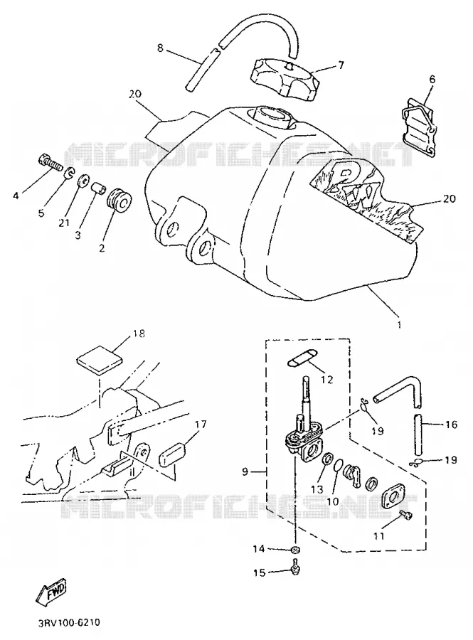 BENZINE TANK Yamaha MOTO 80 1996 PW  PW80