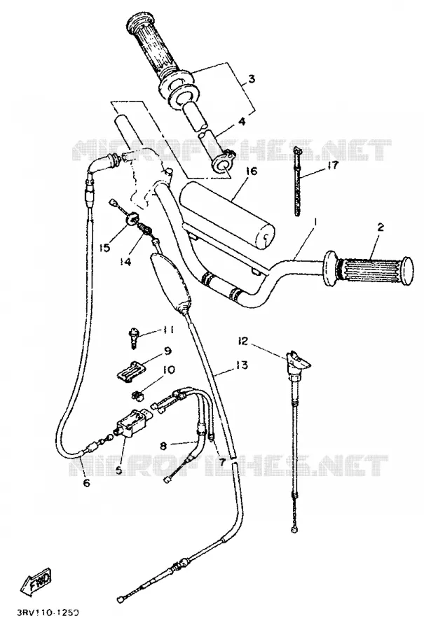 STUUR / KABEL Yamaha MOTO 80 1997 PW  PW80