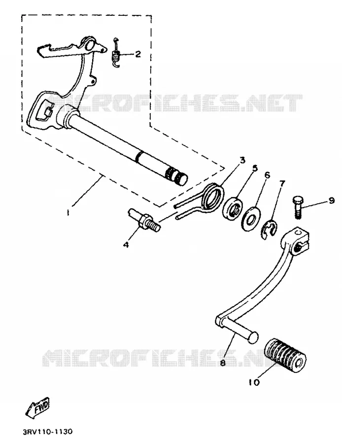 SCHAKEL STANG / PEDAAL Yamaha MOTO 80 1997 PW  PW80