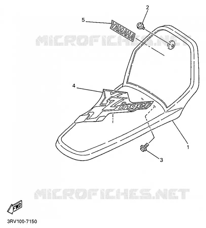 VOORSPATBORD Yamaha MOTO 80 1997 PW  PW80