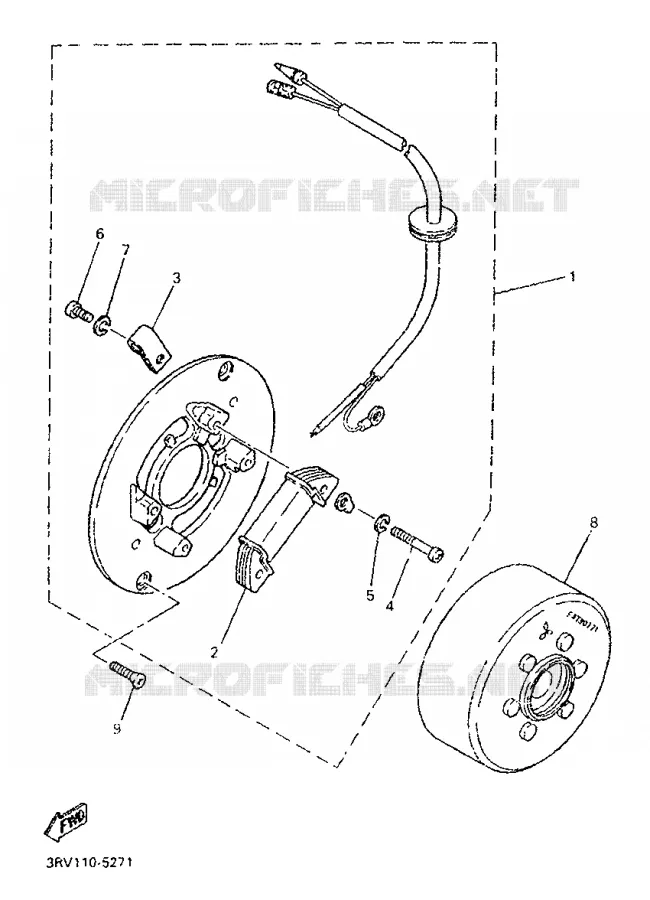DYNAMO Yamaha MOTO 80 1998 PW  PW80