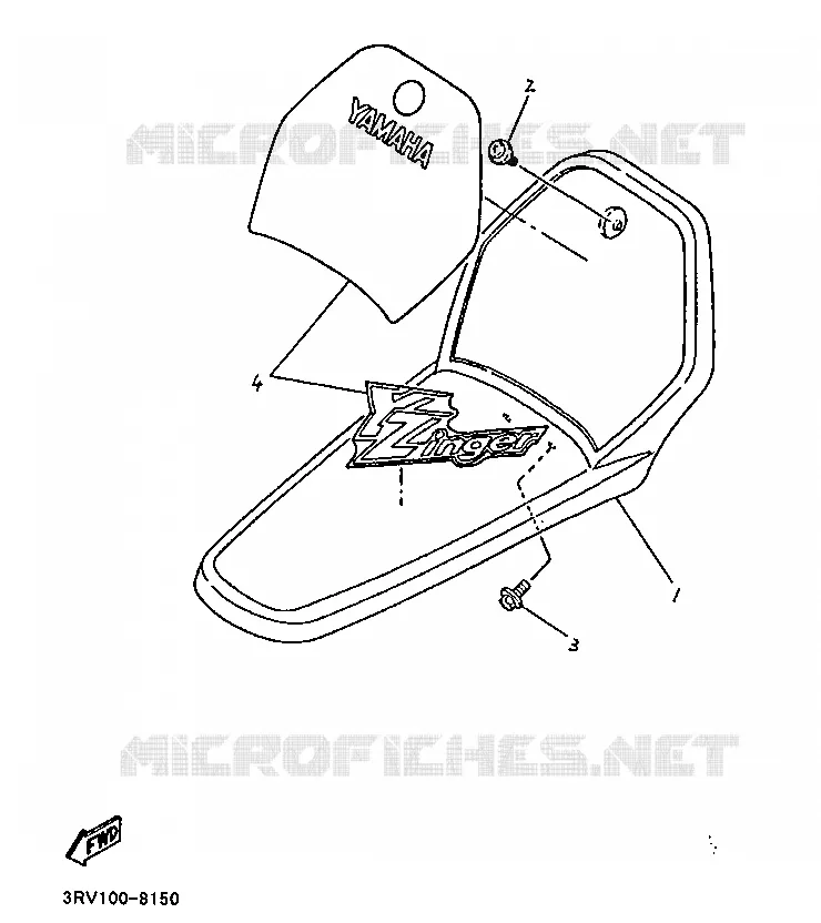 VOORSPATBORD Yamaha MOTO 80 1998 PW  PW80