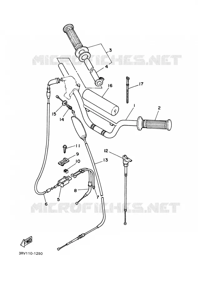 STUUR / KABEL Yamaha MOTO 80 2007 PW  PW80