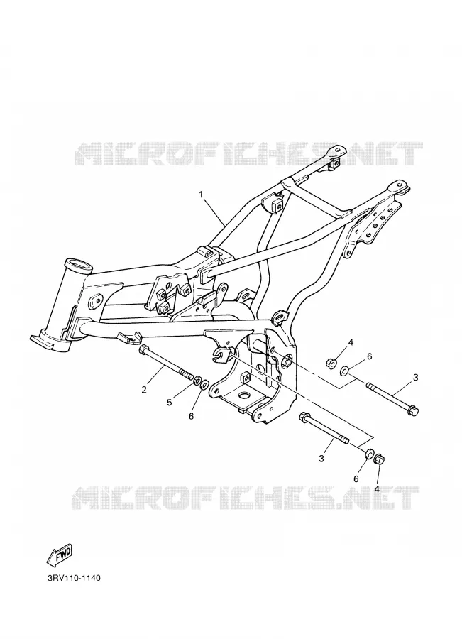 FRAME Yamaha MOTO 80 2007 PW  PW80
