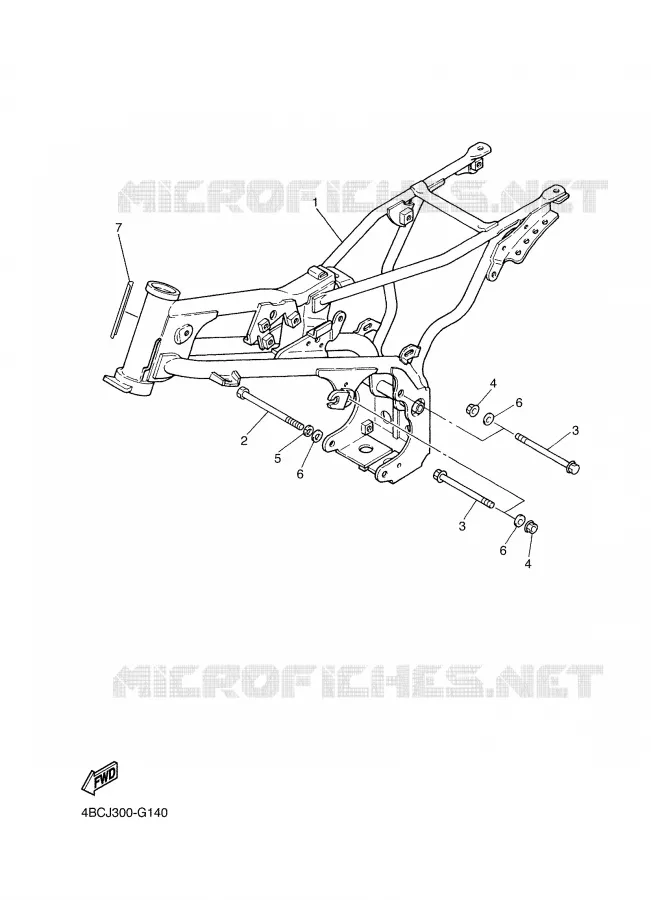 FRAME Yamaha MOTO 80 2009 PW  PW80Y