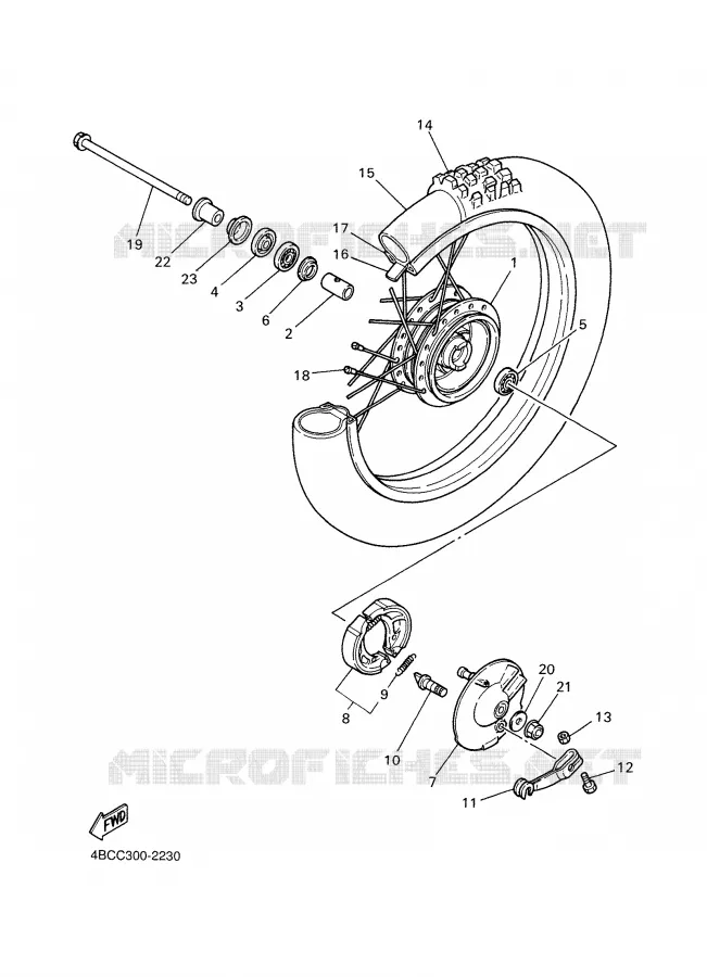 VOORWIEL Yamaha MOTO 80 2009 PW  PW80Y