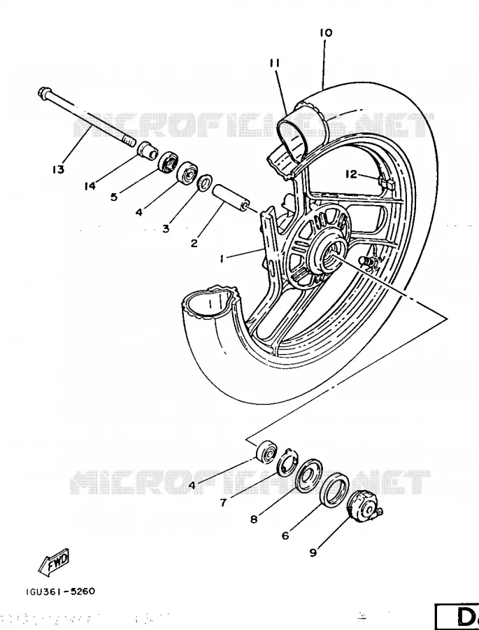 VOORWIEL Yamaha MOTO 125 1986 RDLC  RD125LC