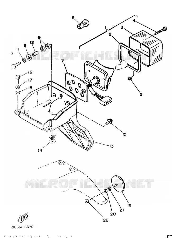 ACHTERLICHT Yamaha MOTO 125 1986 RDLC  RD125LC