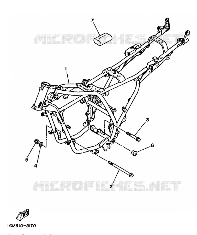 FRAME Yamaha MOTO 125 1986 RDLC  RD125LC