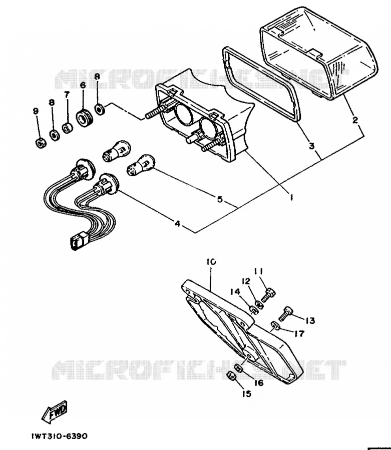 ACHTERLICHT Yamaha MOTO 350 1986 RDLC  RD350LC