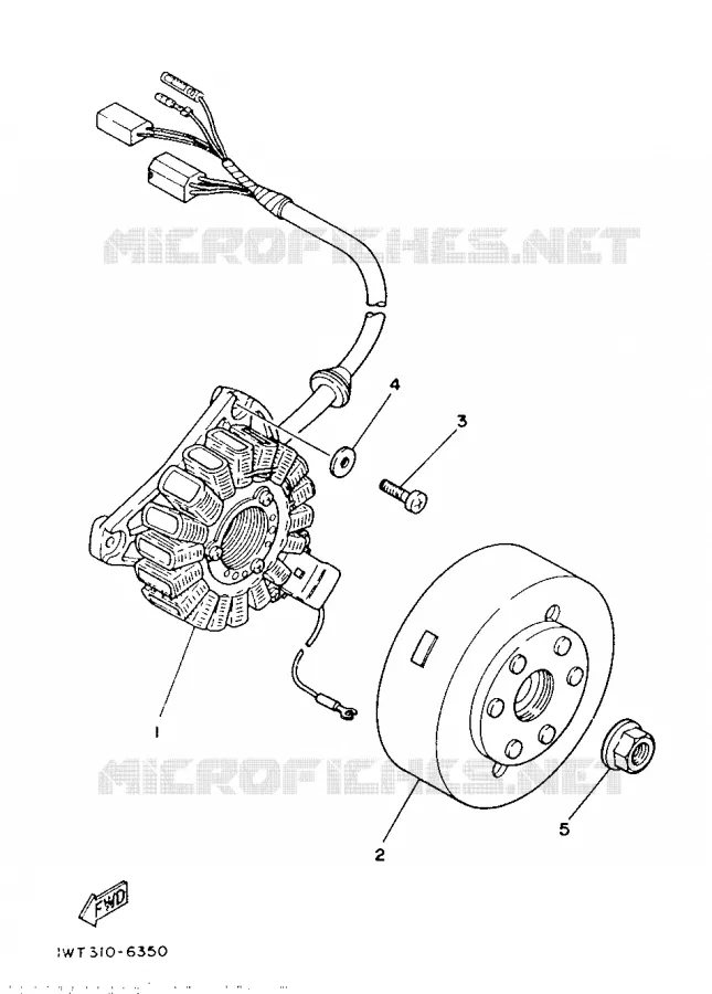 DYNAMO Yamaha MOTO 350 1986 RDLC  RD350LC