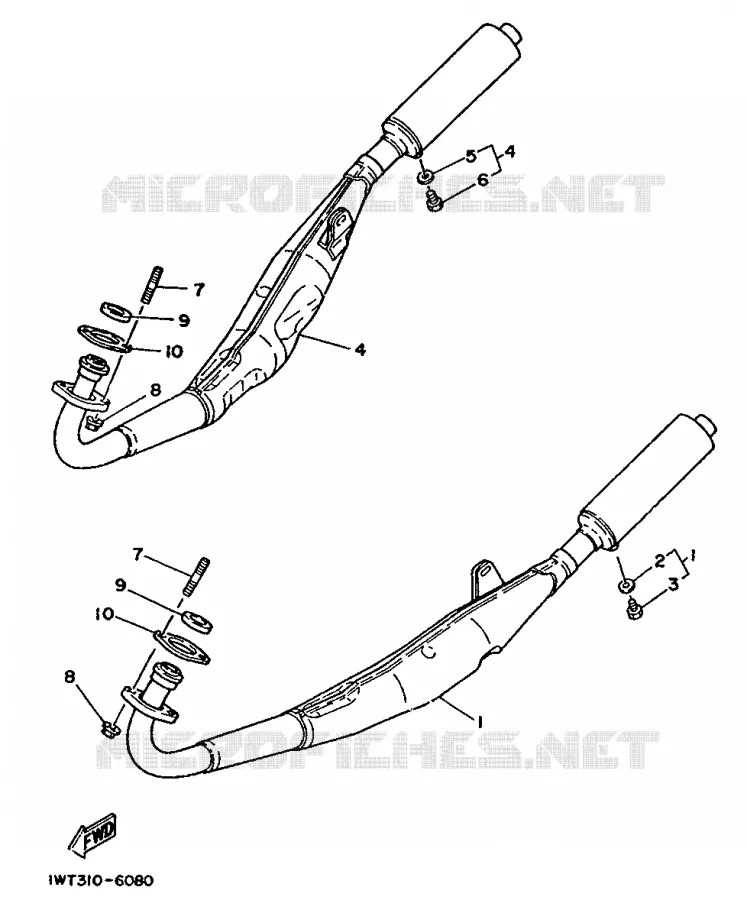 UITLAAT Yamaha MOTO 350 1988 RDLC  RD350LC