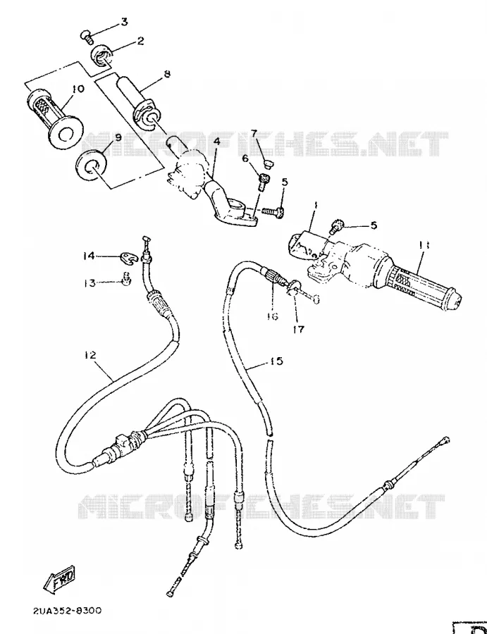 STUUR / KABEL Yamaha MOTO 350 1991 RDLC  RD350LC
