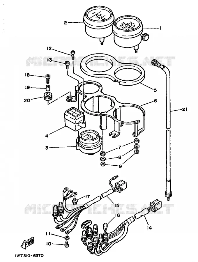 TELLERSET Yamaha MOTO 350 1991 RDLC  RD350LC