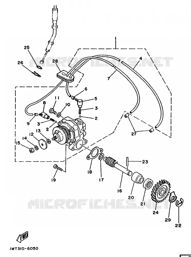 OLIEPOMP Yamaha MOTO 350 1991 RDLC  RD350LC