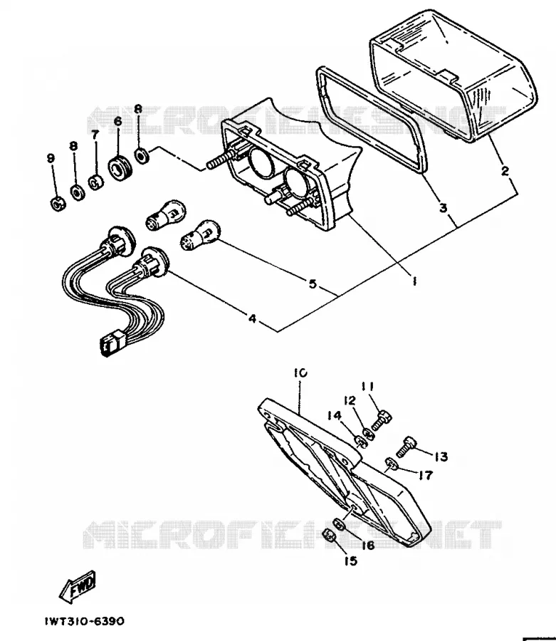 ACHTERLICHT Yamaha MOTO 350 1992 RDLC  RD350LC