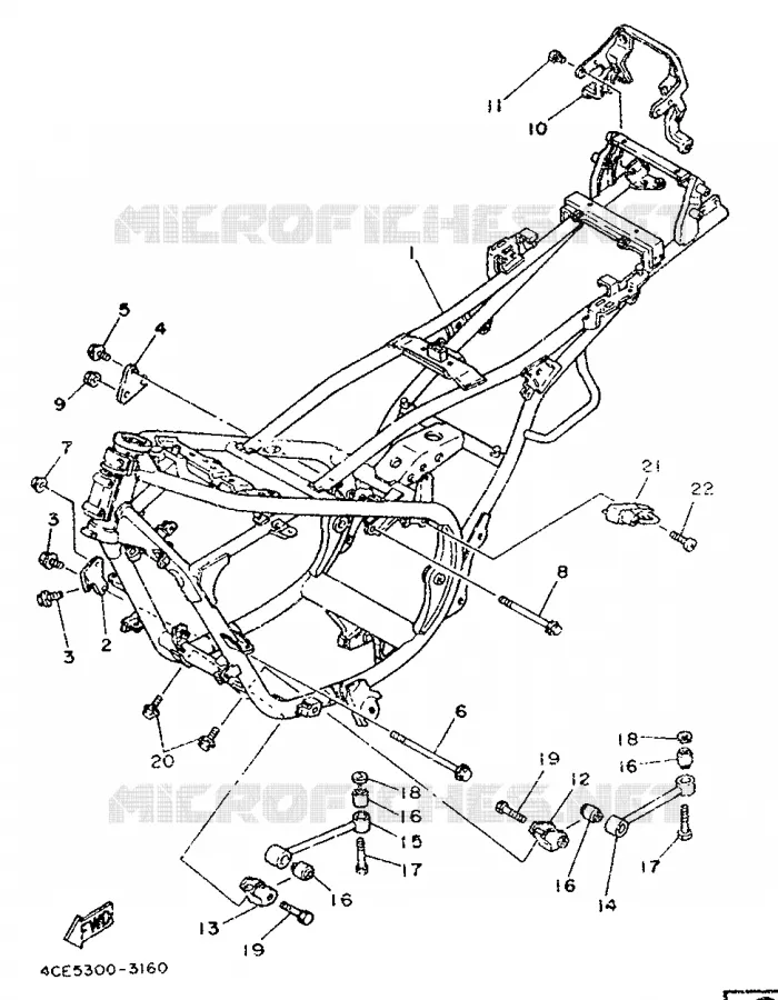 FRAME Yamaha MOTO 350 1992 RDLC  RD350LC