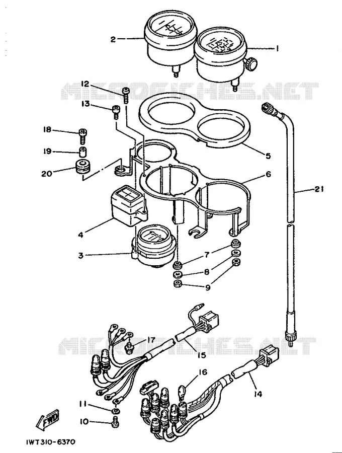 TELLERSET Yamaha MOTO 350 1988 RDLC  RD350LCF