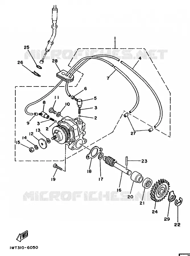 OLIEPOMP Yamaha MOTO 350 1988 RDLC  RD350LCF