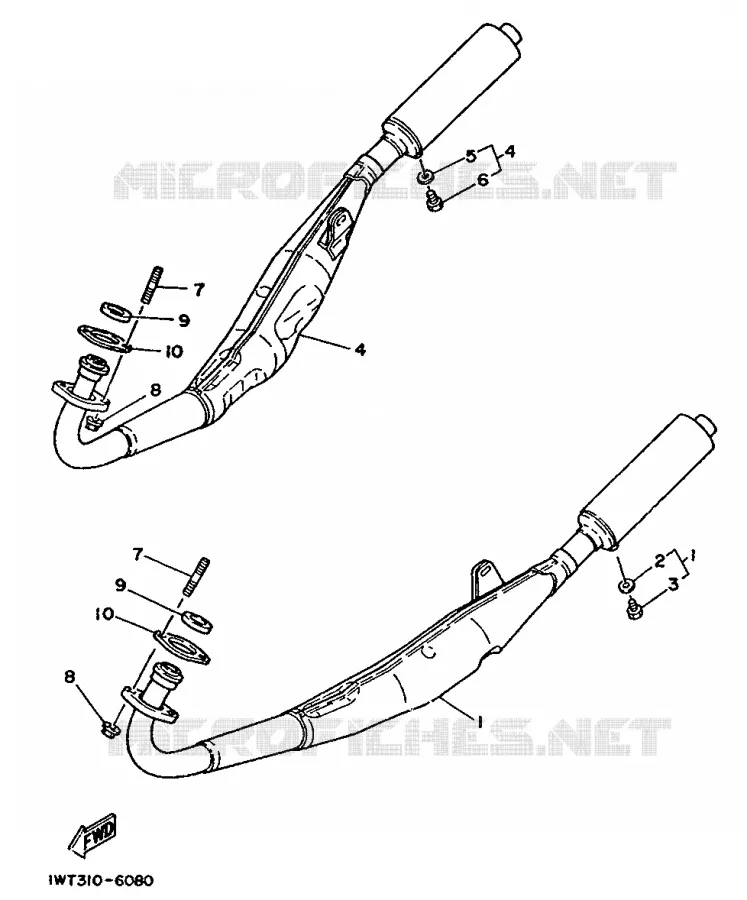 UITLAAT Yamaha MOTO 350 1988 RDLC  RD350LCF