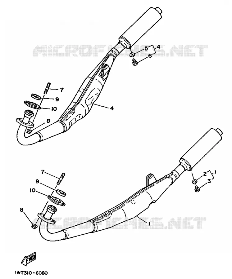 UITLAAT Yamaha MOTO 350 1988 RDLC  RD350LCF