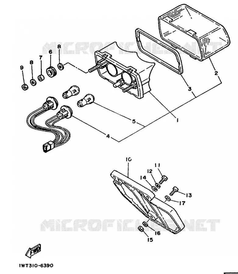 ACHTERLICHT Yamaha MOTO 350 1988 RDLC  RD350LCF