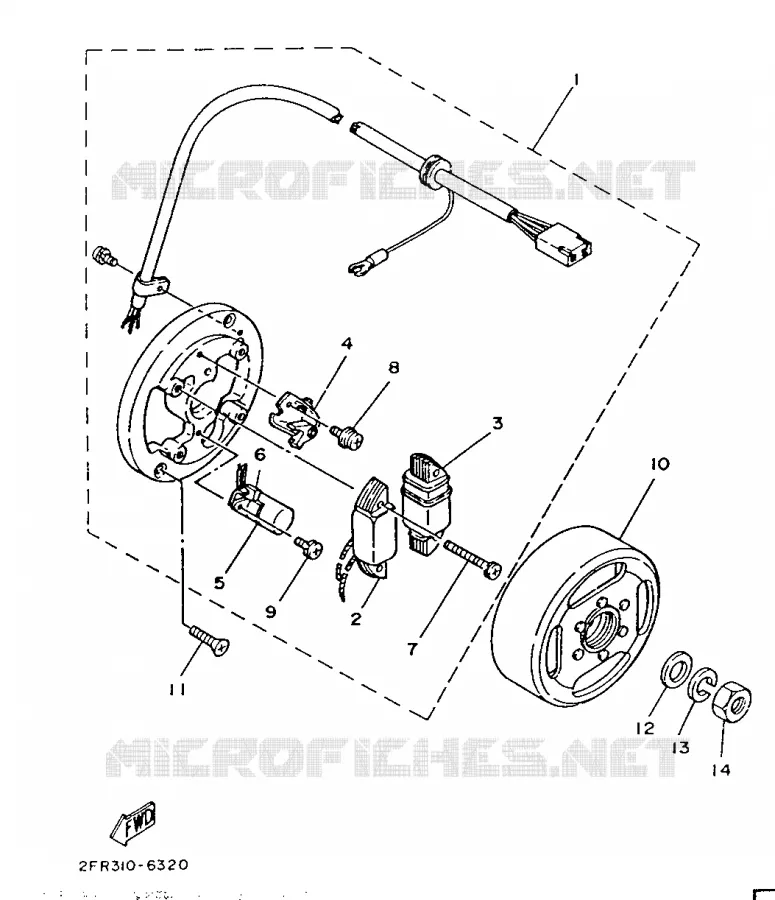 DYNAMO Yamaha MOTO 50 1986 RD  RD50