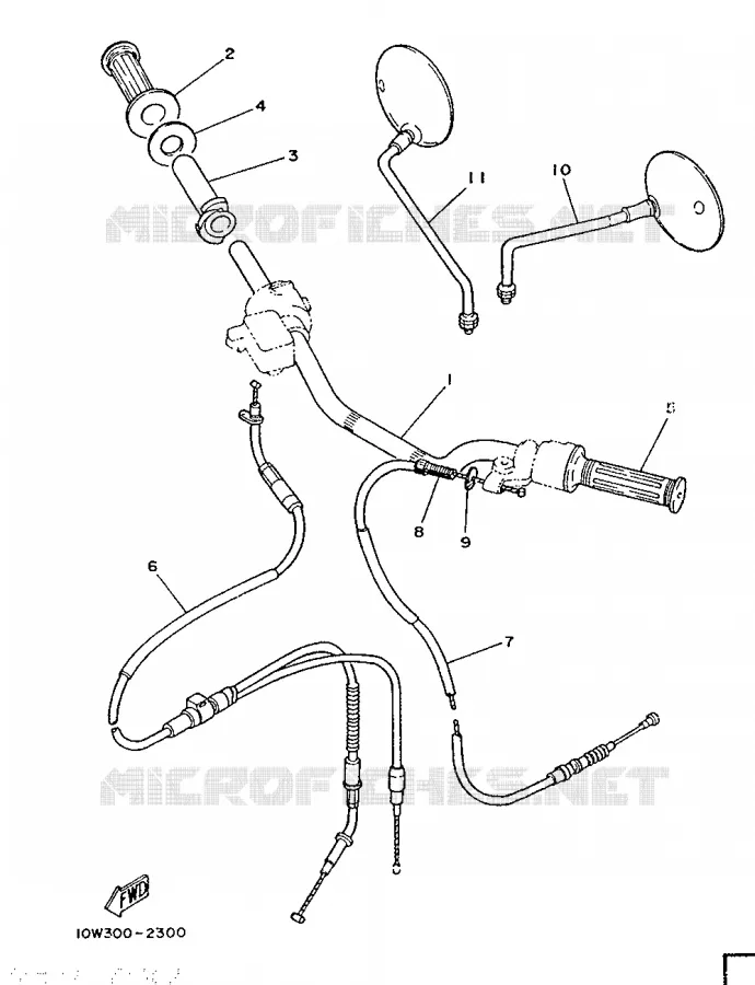 STUUR / KABEL Yamaha MOTO 75 1991 RDLC  RD75LC