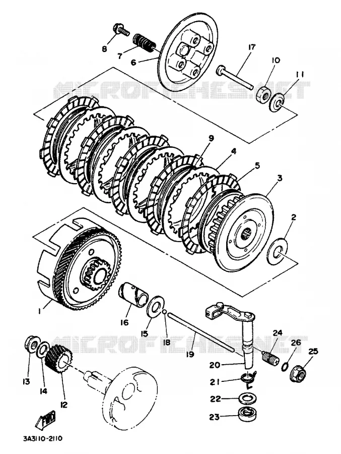 STARTMOTOR KOPPELINGS Yamaha MOTO 100 1997 RT  RT100K