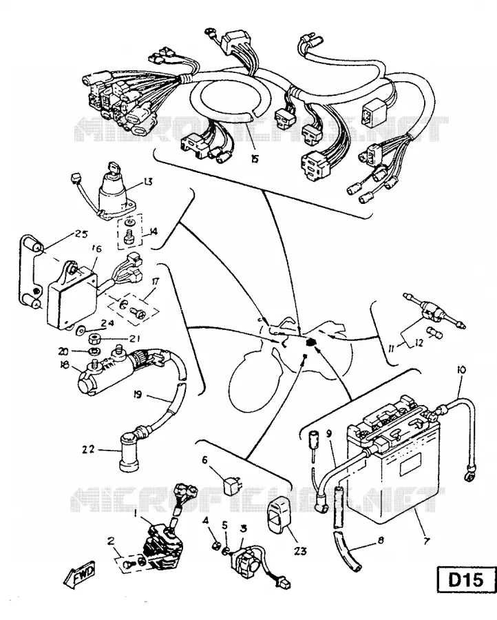 ELECTRISCH 1 Yamaha MOTO 125 1987 SR  SR125